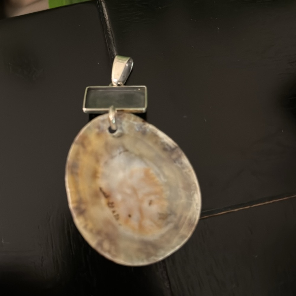 Unique Shell And Silver Pendant - image 2
